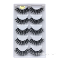 Vegan Eyelashes marque privée maquillage naturel cils de vison 3D 5 paires / boîte